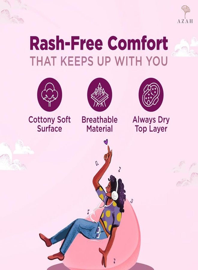 AZAH Sanitary Pads for Teen Large [Pack of 30] | Ultra Absorbent Sanitary Pads for Teenage Girls | 275 MM Long Sanitary pads for Girls | 100% Rash-Free & Cottony Soft | 12 Hrs Leakproof Protection | - Image 3